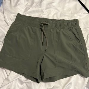 Army green hiking shorts